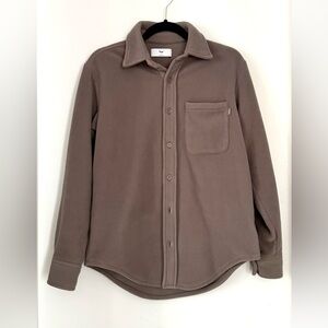 Aritzia TNA Polar Shirt Jacket in Taupe (Size 1 aka XS/S)